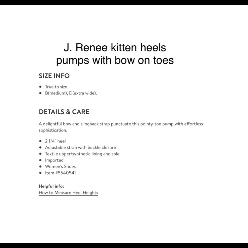 J. Renee Red kitten heels pumps with bow on toes  ♥️♥️♥️ 👠 NEW IN BOX!!! - Picture 8 of 8